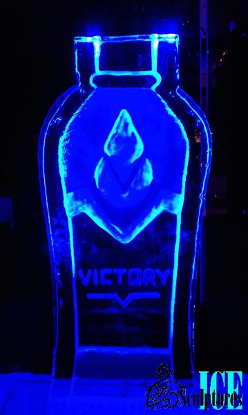 Louisville Ice Sculptures made this "victory" ice sculpture for an event.