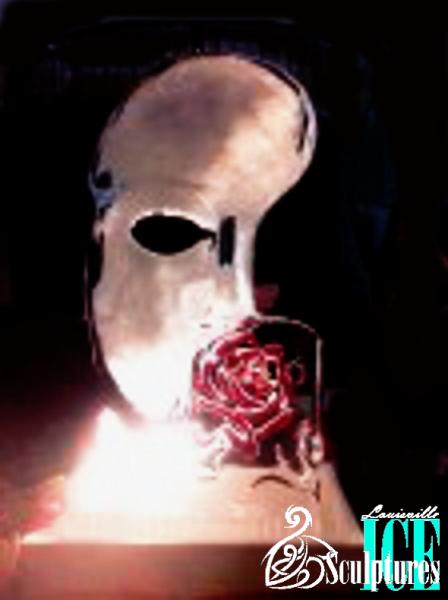 Louisville Ice Sculptures made this ever so elegant Phantom of the Opera ice sculpture. Price $295