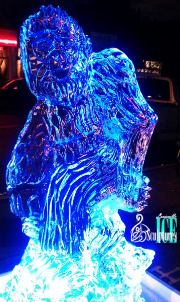 This fun funky Yeti ice sculpture was a smashing focal point to a great event! Louisville Ice Sculptures definitely delivered on originality! Price $325